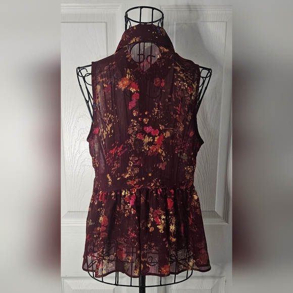 Nearly Sheer Sleeveless Blouse - Picture 5 of 5